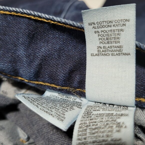 Lucky Brand Jean Shorts Mens Size 28 Cut Off Jorts Dark Wash Denim Low Rise - Picture 4 of 5